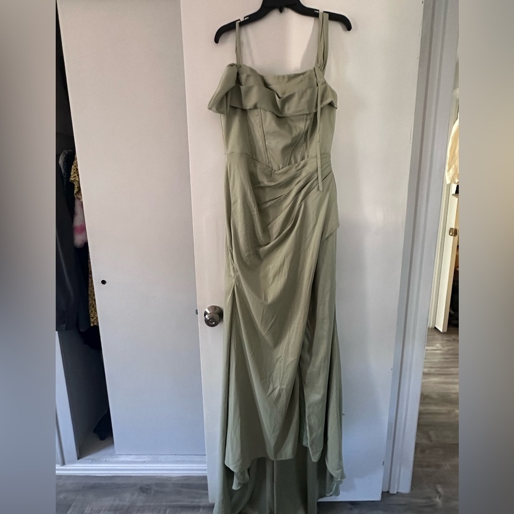 Elegant sage Green Evening Gown size 12